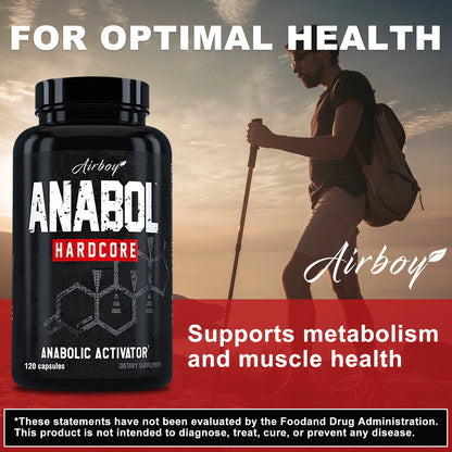 Anabol Hardcore Supplement Muscle Growth - 120 Capsules