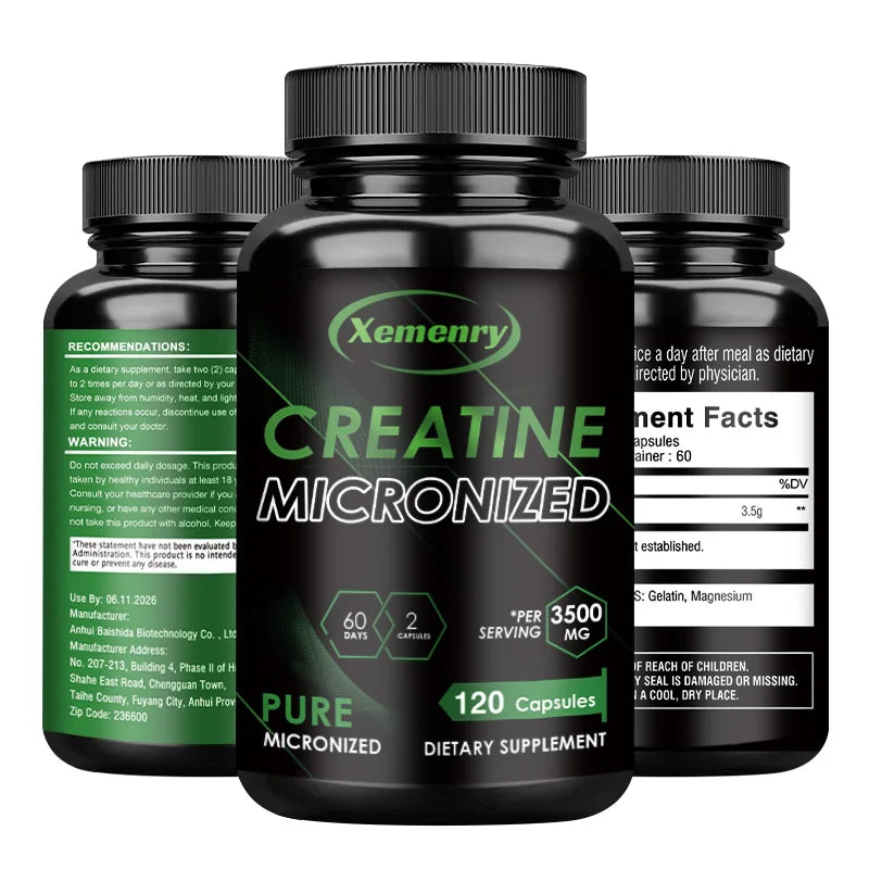 Creatine Monohydrate - 120 Capsules