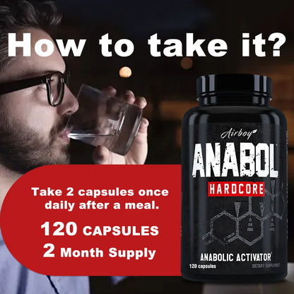 Anabol Hardcore Supplement Muscle Growth - 120 Capsules