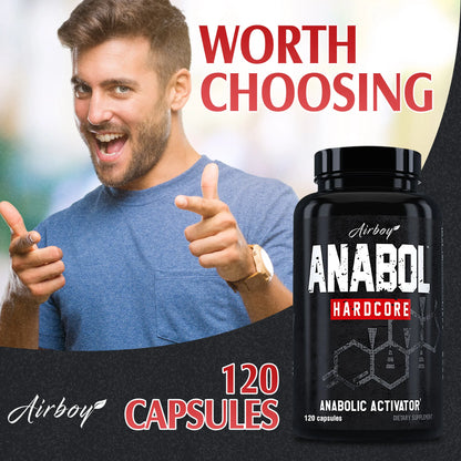 Anabol Hardcore Supplement Muscle Growth - 120 Capsules