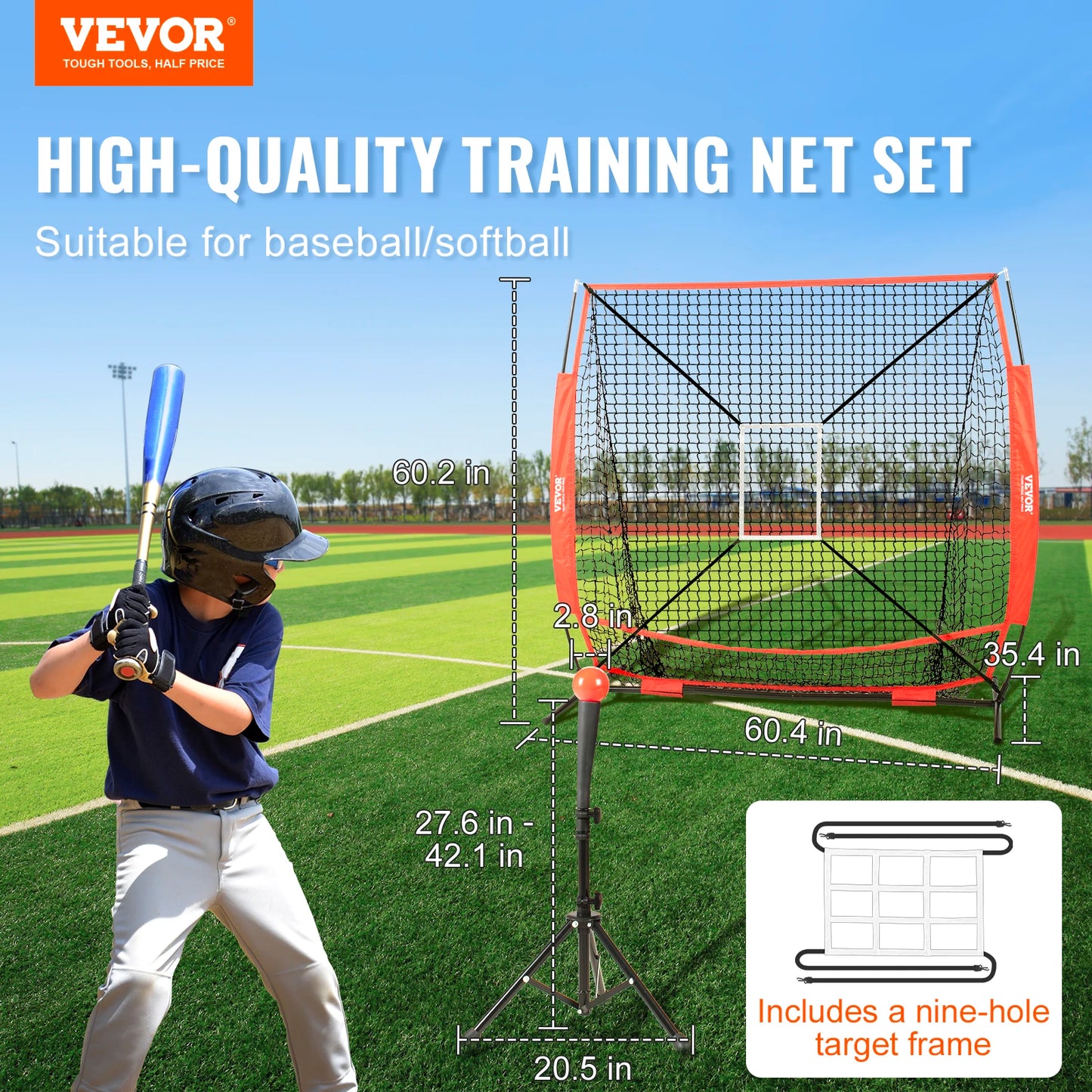 Portable Baseball/Softball Practice Net