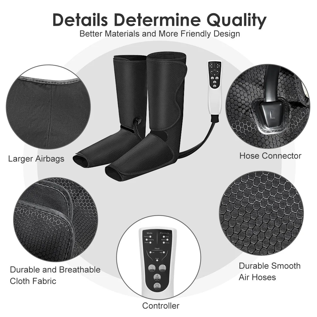 Leg Massager Heat Air Compression Boots
