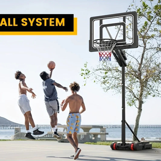 Outdoor Basketball Hoop 5.5-9.5 Feet Adjustable Height