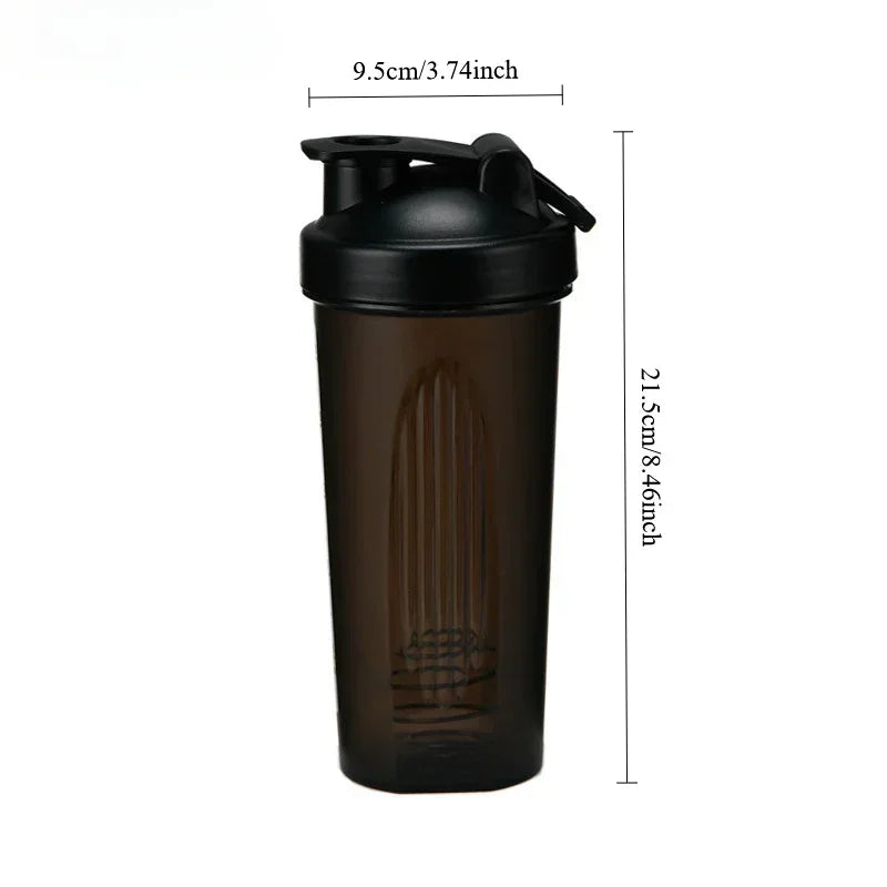 600ml Portable Protein Powder Shaker Bottle