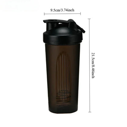 600ml Portable Protein Powder Shaker Bottle