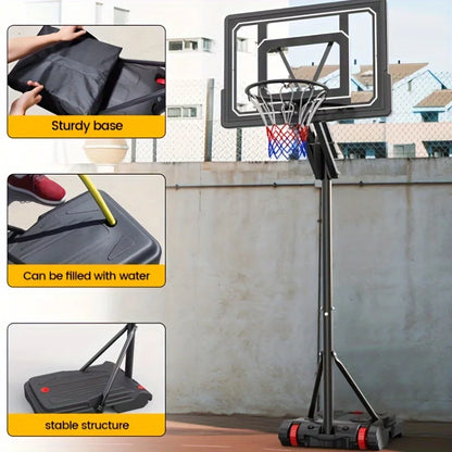 Outdoor Basketball Hoop 5.5-9.5 Feet Adjustable Height