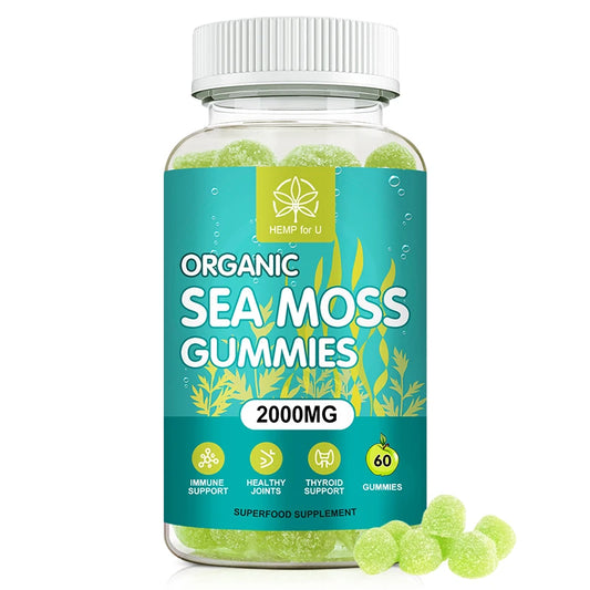60PCS Natural Irish Sea Moss Gummies