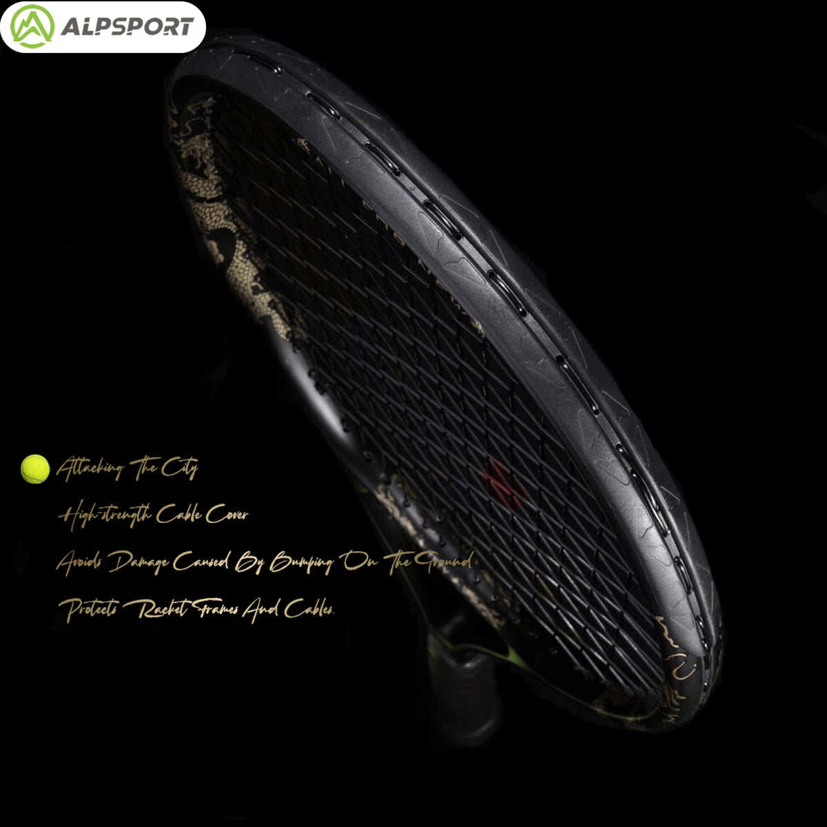 27-inch - 4 3/8-inch grip Carbon Fiber Tennis Racket