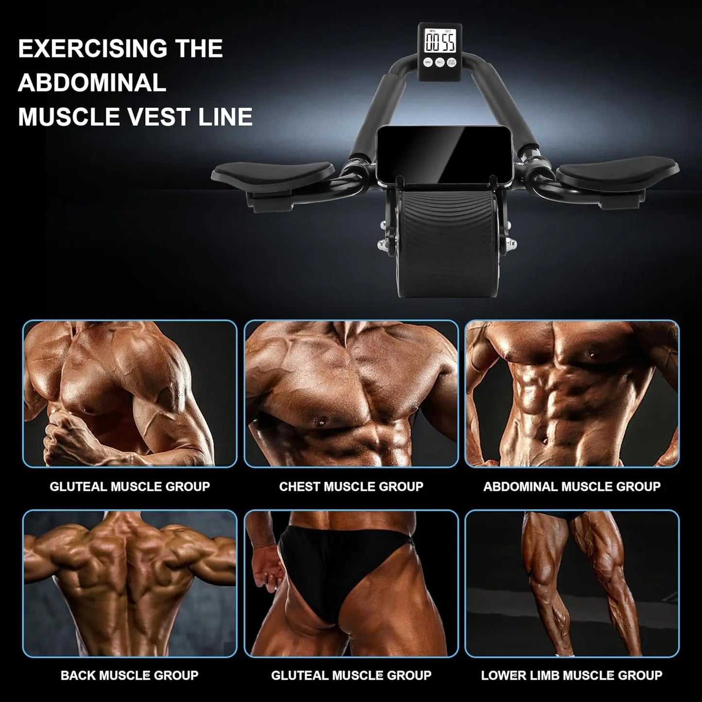 Elbow Support Automatic Rebound Ab Roller