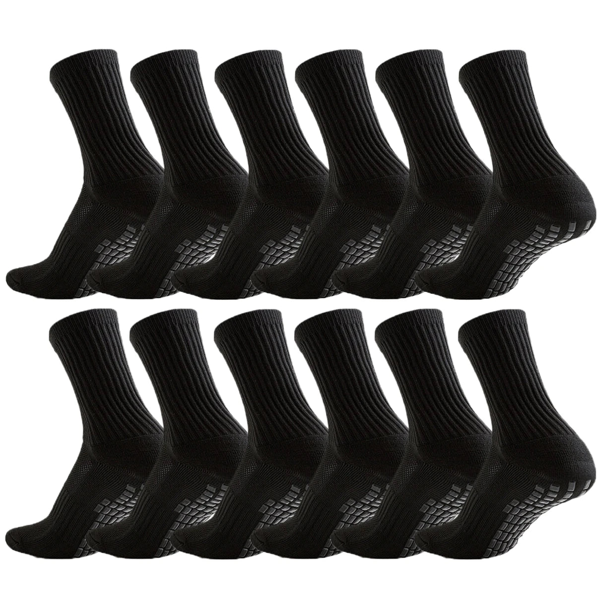 12Pairs Non-Slip Athletic Grip Socks