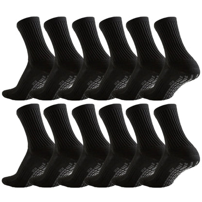 12Pairs Non-Slip Athletic Grip Socks