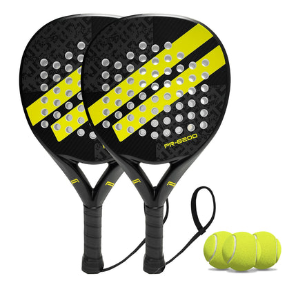 Padel Racket Set With 3 Balls - Carbon Fiber