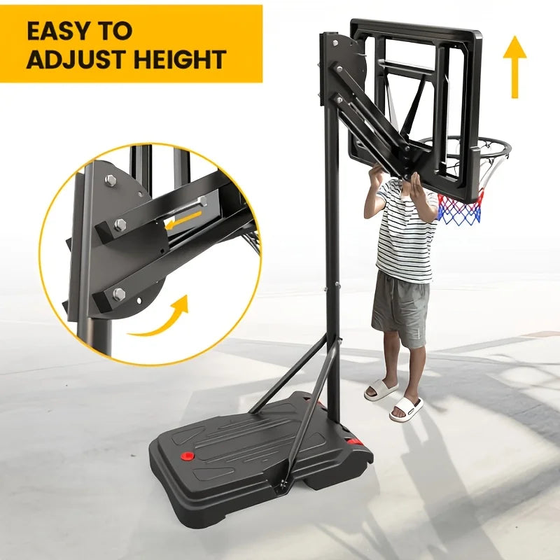 Outdoor Basketball Hoop 5.5-9.5 Feet Adjustable Height