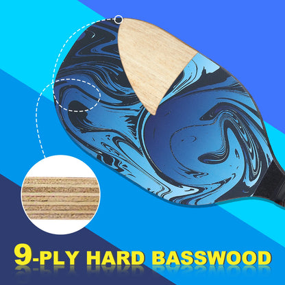 Premium Pickleball Paddles Set with 4 Balls