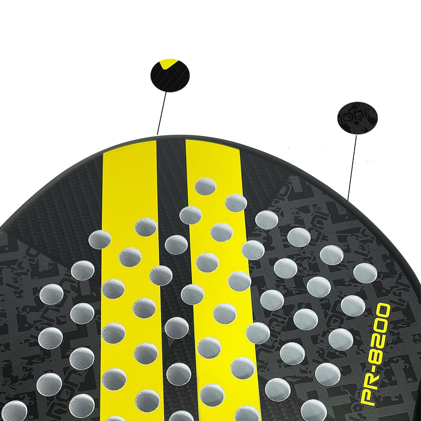Padel Racket Set With 3 Balls - Carbon Fiber