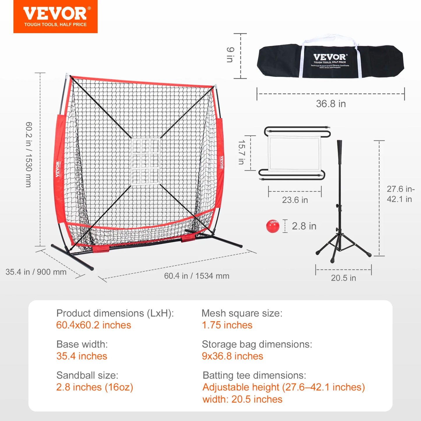 Portable Baseball/Softball Practice Net