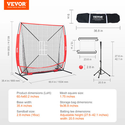 Portable Baseball/Softball Practice Net