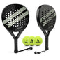 Padel Racket Set With 3 Balls - Carbon Fiber